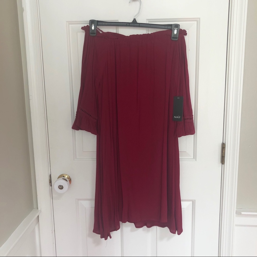 NWT NAIF Off the Shoulder Dress